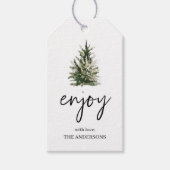 Happy Holiday Pine Tree kerstcadeaus Cadeaulabel (Voorkant)