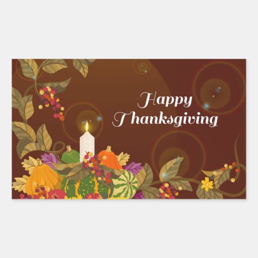 Happy Holiday Rechthoekige Sticker (Voorkant)