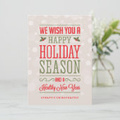 Happy Holiday Season Corporate Health Cards Feestdagenkaart (Staand voorkant)