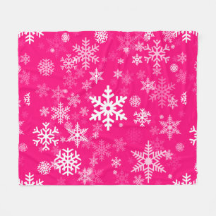 Happy Holiday Snowflakes Patroon voor iedereen Fleece Deken