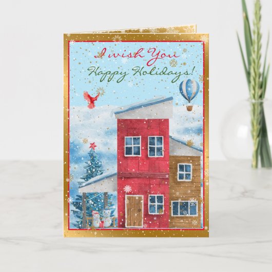 Happy Holiday-tijd aanpassen Feestdagen Kaart (Voorkant)