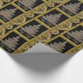 Happy Holiday Tree Victoriaans kerstfeest Cadeaupapier (Hoek)