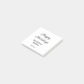 Happy holidays add name date year simple minimChri Post-it® Notes (Schuin)