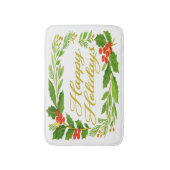 'Happy Holidays'  Badmat (Voorkant Verticaal)
