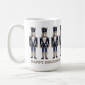 Happy Holidays Blue and Silver Nutcrackers Mug Koffiemok (Links)
