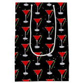 Happy Holidays Candy Cane Martini  Medium Cadeauzakje (Achterkant)