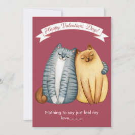 Happy Holidays Cat Valentine's Love Feestdagenkaart