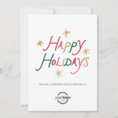 Happy Holidays Corporate Holiday Greeting Card Feestdagenkaart (Voorkant)