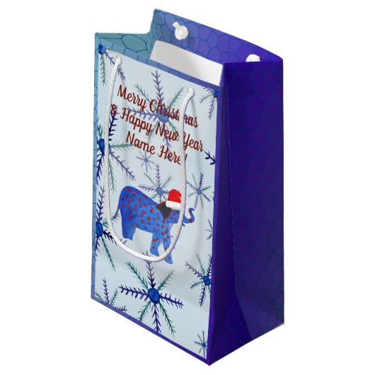 Happy Holidays Custom Cadeau Sac (Devant Angle)