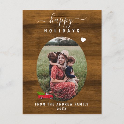 Happy Holidays customisée photo Holiday Carte post (Devant)