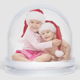 Happy Holidays Double Photo Sneeuwbol