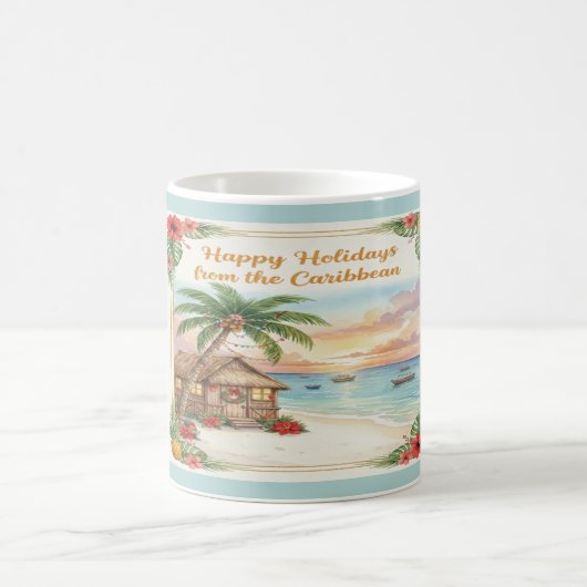 'Happy Holidays from the Caribbean' Mug (Centre)