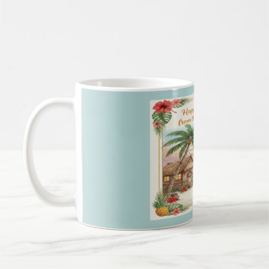 'Happy Holidays from the Caribbean' Mug (Gauche)