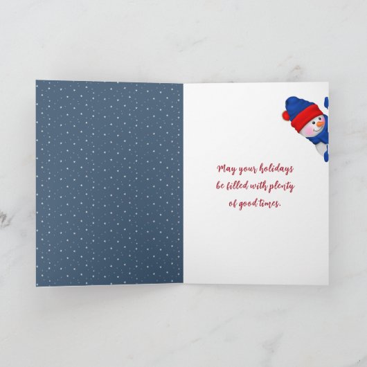 Happy Holidays Gingerbread Man in Milk Kaart (Binnen)