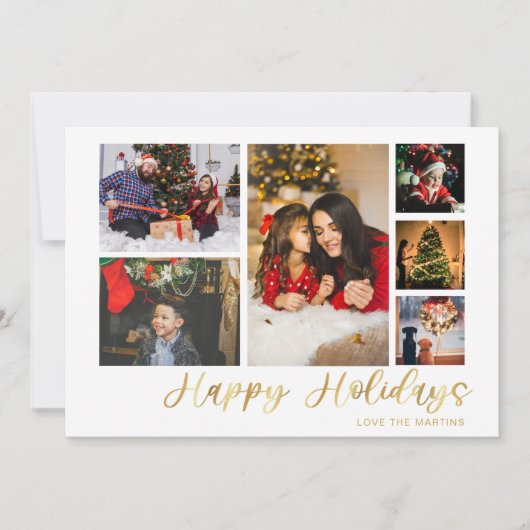 Happy Holidays Gold 6 Carte photo (Devant)