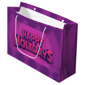 Happy Holidays Grand sac cadeau