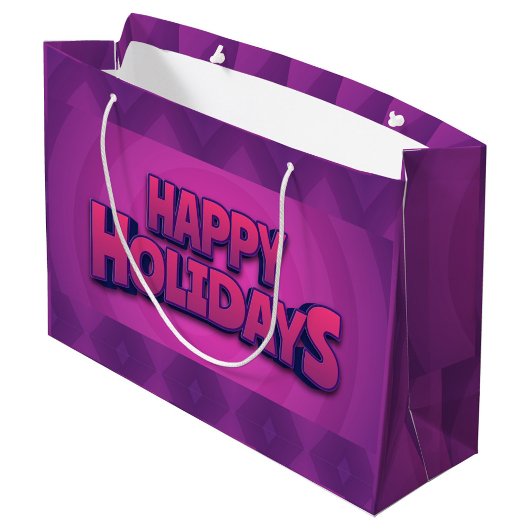 Happy Holidays Grand sac cadeau