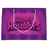 Happy Holidays Grand sac cadeau
