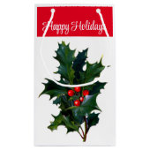 Happy Holidays Holly Cadeau Sac (Dos)