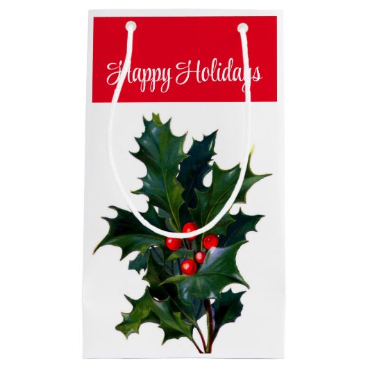 Happy Holidays Holly Cadeau Sac (Devant)