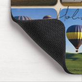 Happy Holidays-Hot Air Balloons Muismat (Hoek)