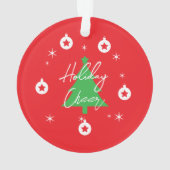 Happy Holidays Merry Christmas New Year Ornament (achterkant)