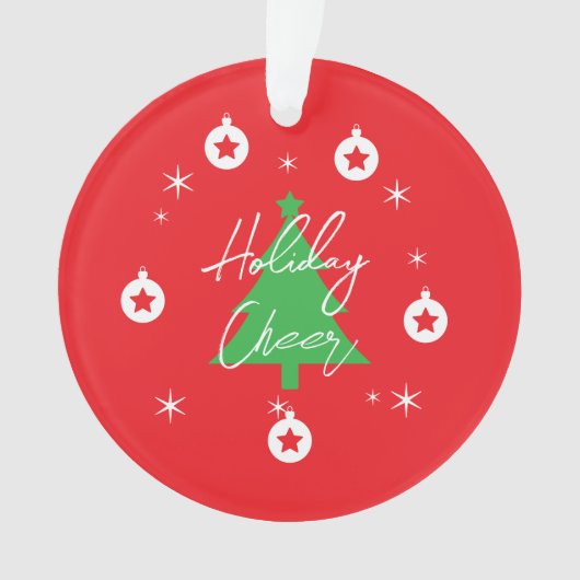 Happy Holidays Merry Christmas New Year Ornament (voorkant)