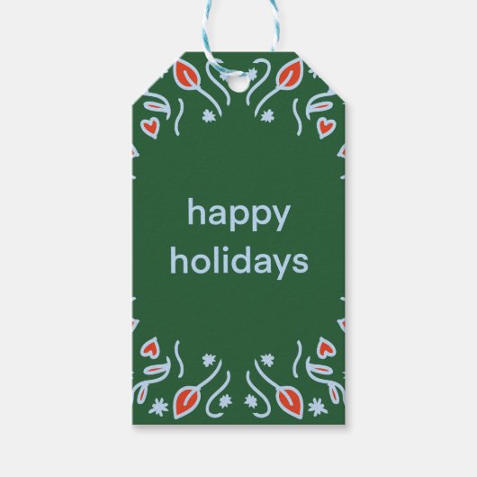 Happy holidays note cadeaulabel (Voorkant)
