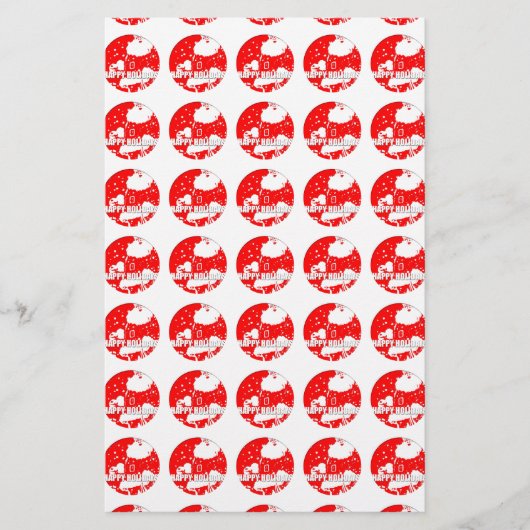 Happy Holidays Papeterie Vintage Santa Claus (Devant)