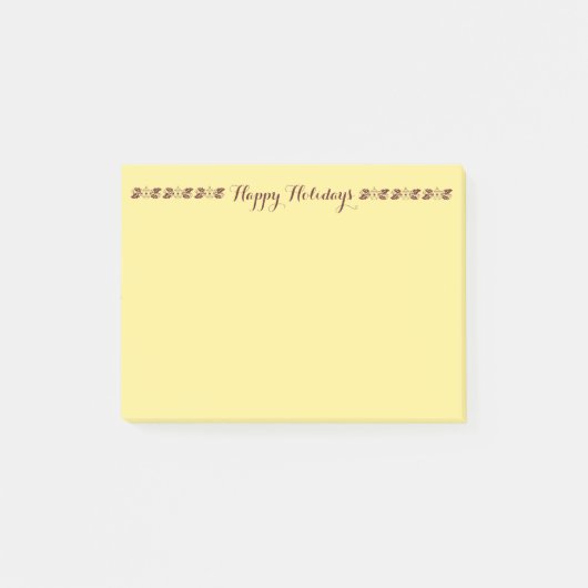 Happy Holidays Post-it® Notes de RoseWrites (Devant)