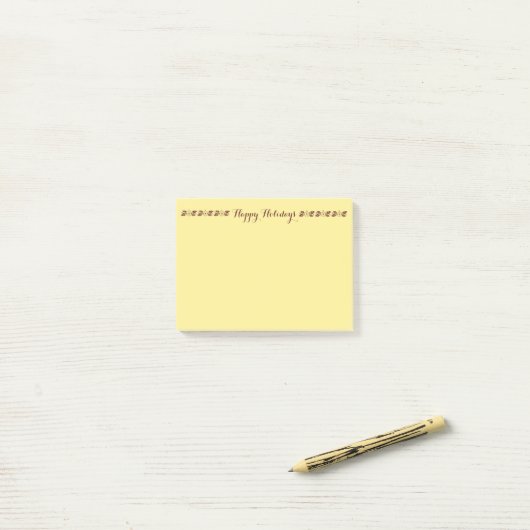 Happy Holidays Post-it® Notes de RoseWrites (Sur un bureau)