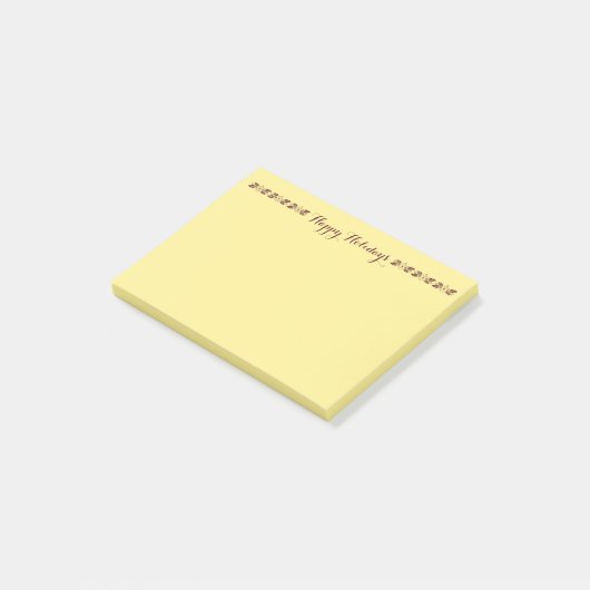 Happy Holidays Post-it® Notes de RoseWrites (Incliné)