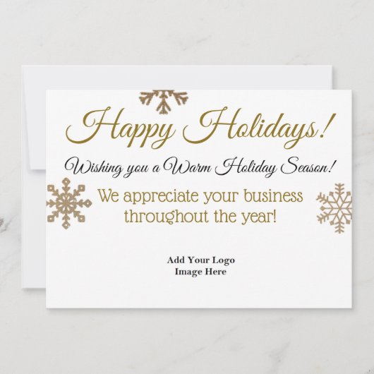 Happy Holidays Professionnel Carte de visite perso (Devant)