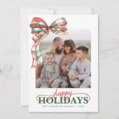 Happy Holidays Red Green Feestdagenkaart (Voorkant)