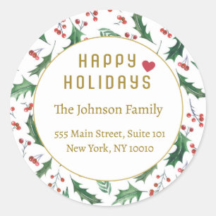 Happy Holidays! Ronde Sticker