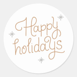 Happy Holidays Ronde Sticker