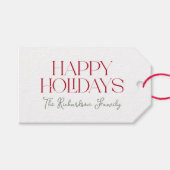 Happy Holidays Script  Cadeaulabel (Voorkant (Horizontaal))