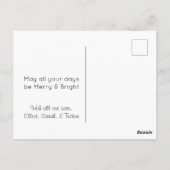 Happy Holidays Simple Elegant Une Photo Carte Post (Dos)