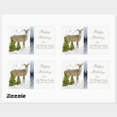 Happy Holidays Sticker de salutation personnalisée (Feuille)