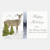 Happy Holidays Sticker de salutation personnalisée (Devant)
