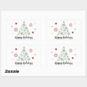 Happy Holidays Sticker d'emballage cadeau (Feuille)