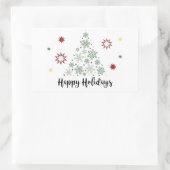 Happy Holidays Sticker d'emballage cadeau (Sac)