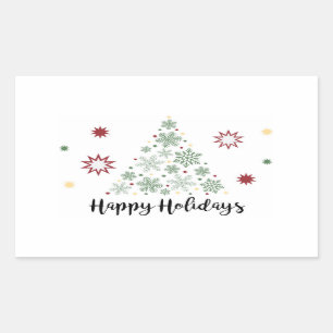Happy Holidays Sticker d'emballage cadeau