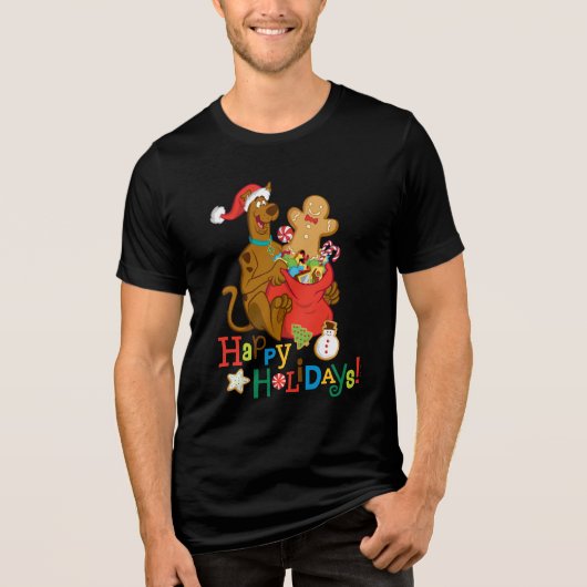 Happy Holidays! Tri-Blend Shirt (Voorkant)