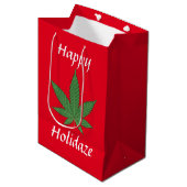Happy Holidaze - Gepersonaliseerd Medium Cadeauzakje (Voorkant Gekanteld)