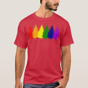 Happy Holigays Rainbow Xmas - kerstboom - feestdag T-shirt