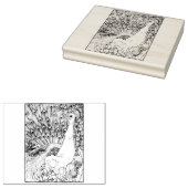 Happy Hollow Peacock Rubberstempel (Gestempeld)