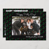 Happy Holly Days Funny Holiday Veel fotokaart (Voorkant / Achterkant)