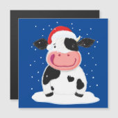 Happy Holstein-Koe in de kerstwinter (Voorkant / Achterkant)