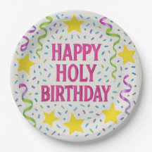 Happy Holy Birthday-Christelijk Kind Party Bord